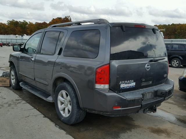 5N1BA08D98N603391 - 2008 NISSAN ARMADA SE GRAY photo 3