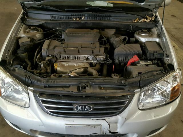 KNAFE121885531837 - 2008 KIA SPECTRA EX SILVER photo 7