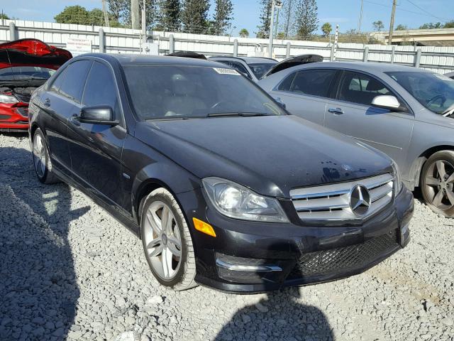 WDDGF4HB7CA725951 - 2012 MERCEDES-BENZ C 250 BLACK photo 1