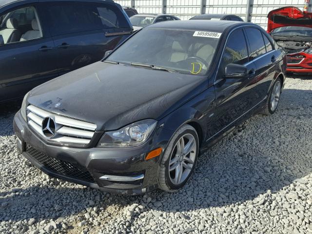 WDDGF4HB7CA725951 - 2012 MERCEDES-BENZ C 250 BLACK photo 2