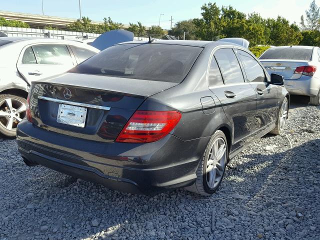 WDDGF4HB7CA725951 - 2012 MERCEDES-BENZ C 250 BLACK photo 4