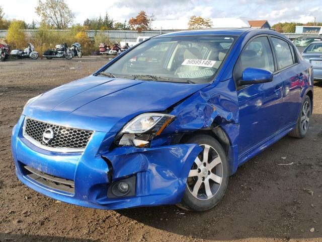 3N1AB6AP8CL780692 - 2012 NISSAN SENTRA 2.0 BLUE photo 2