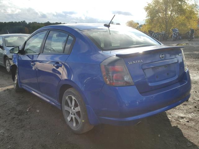 3N1AB6AP8CL780692 - 2012 NISSAN SENTRA 2.0 BLUE photo 3