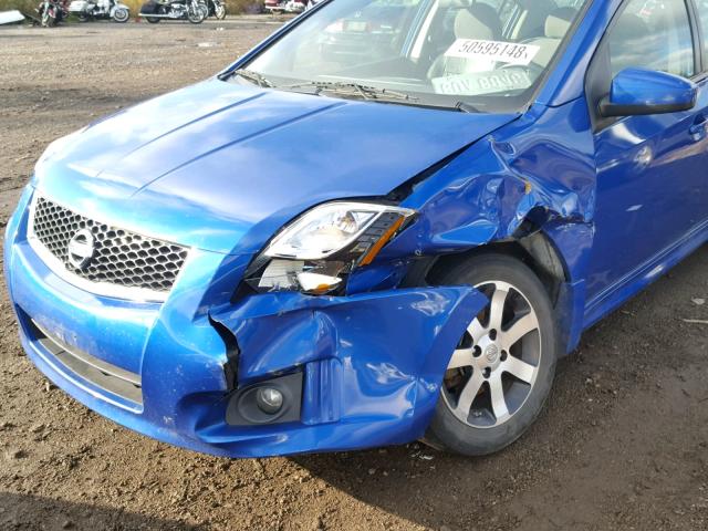 3N1AB6AP8CL780692 - 2012 NISSAN SENTRA 2.0 BLUE photo 9