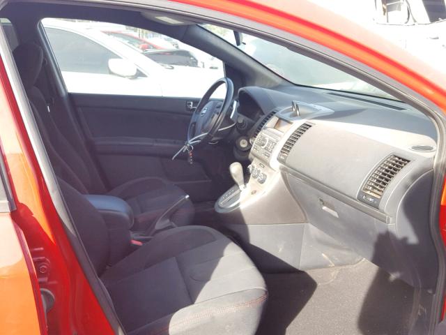 3N1BB61EX7L685222 - 2007 NISSAN SENTRA SE- RED photo 5