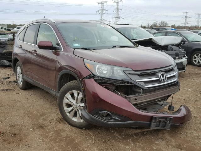 5J6RM4H7XDL068230 - 2013 HONDA CR-V EXL BURGUNDY photo 1