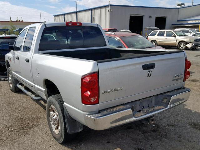 1D7KS28C07J527916 - 2007 DODGE RAM 2500 S SILVER photo 3