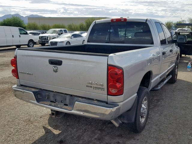 1D7KS28C07J527916 - 2007 DODGE RAM 2500 S SILVER photo 4