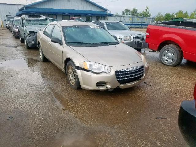 1C3EL46XX4N303339 - 2004 CHRYSLER SEBRING LX TAN photo 1