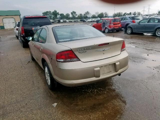 1C3EL46XX4N303339 - 2004 CHRYSLER SEBRING LX TAN photo 3