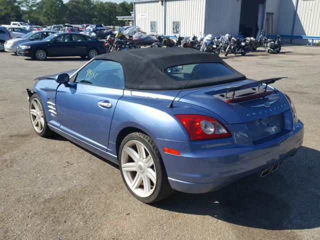 1C3AN65L55X042971 - 2005 CHRYSLER CROSSFIRE BLUE photo 3