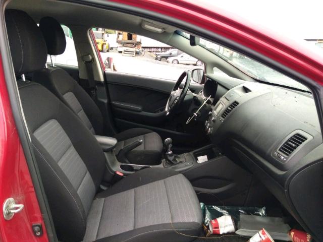 KNAFX4A80E5168388 - 2014 KIA FORTE EX RED photo 5