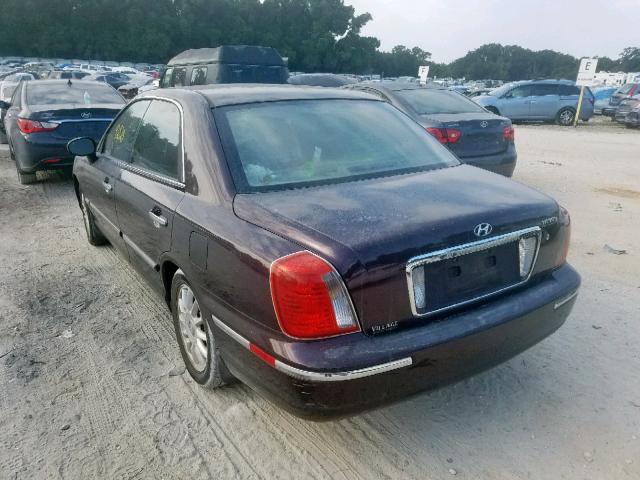 KMHFU45E95A424302 - 2005 HYUNDAI XG 350 PURPLE photo 3