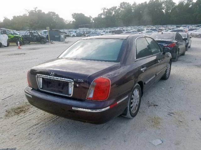 KMHFU45E95A424302 - 2005 HYUNDAI XG 350 PURPLE photo 4