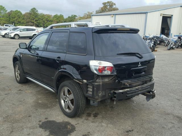 JA4LX41F86U018972 - 2006 MITSUBISHI OUTLANDER BLACK photo 3