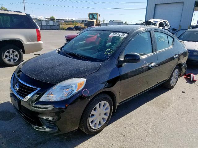 3N1CN7AP0DL858373 - 2013 NISSAN VERSA S BLACK photo 2