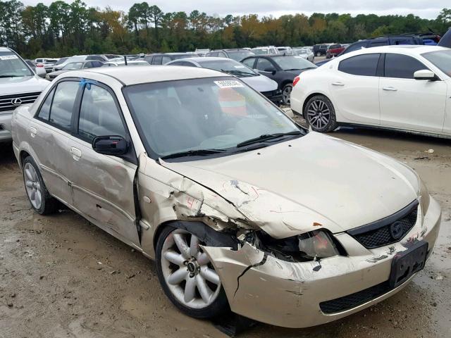 JM1BJ225730120585 - 2003 MAZDA PROTEGE DX GOLD photo 1