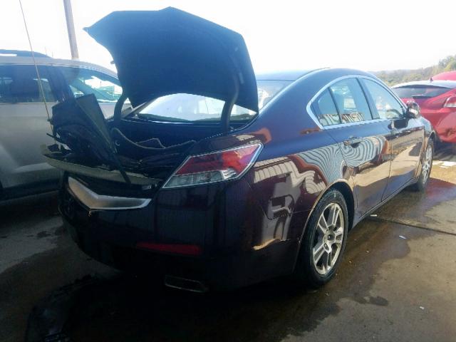 19UUA8F25AA021459 - 2010 ACURA TL MAROON photo 4