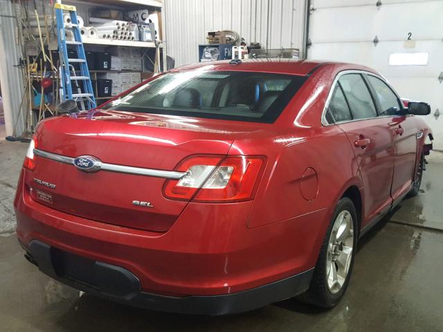 1FAHP2EW4BG102036 - 2011 FORD TAURUS SEL RED photo 4