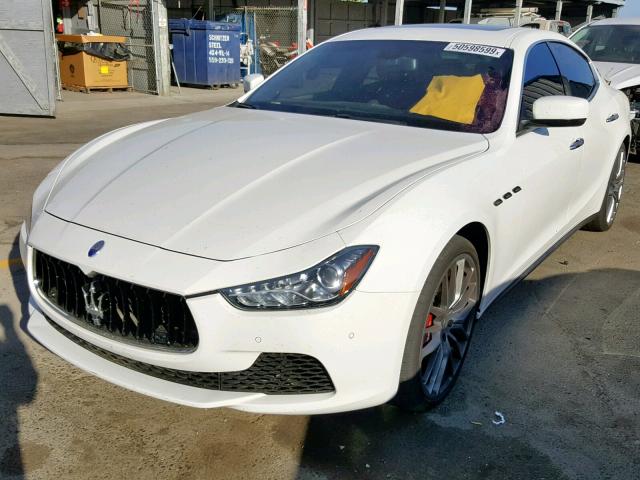 ZAM57XSA8G1187116 - 2016 MASERATI GHIBLI WHITE photo 2