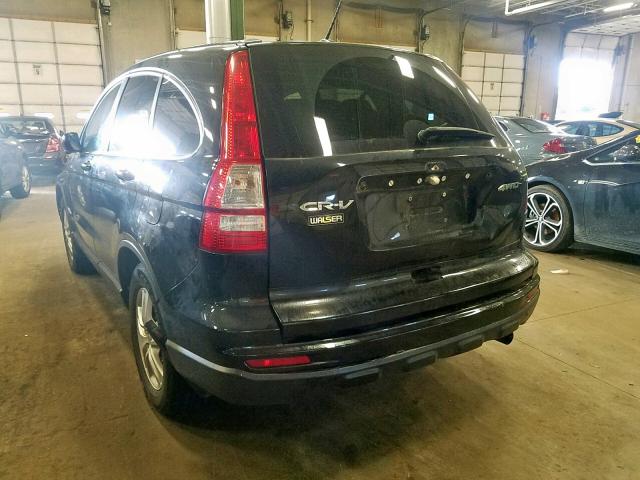 5J6RE4H70BL106123 - 2011 HONDA CR-V EXL BLACK photo 3