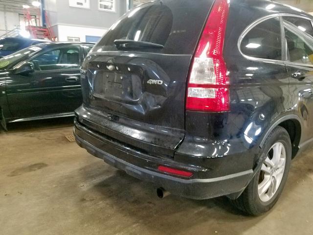 5J6RE4H70BL106123 - 2011 HONDA CR-V EXL BLACK photo 9