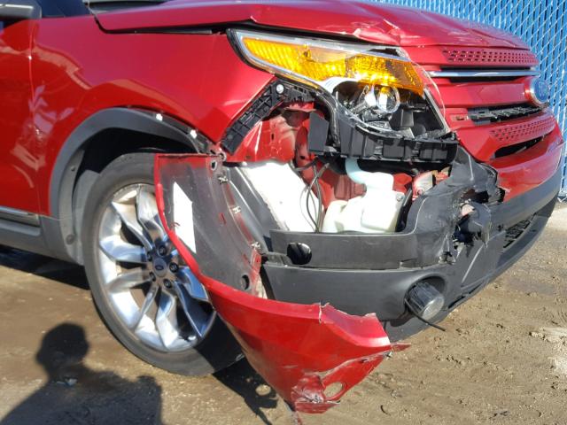 1FMHK7F89CGA91294 - 2012 FORD EXPLORER L RED photo 9