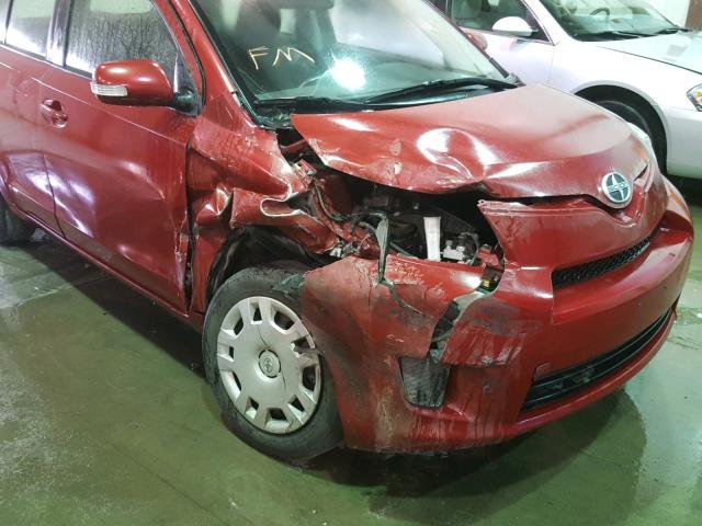 JTKKU4B40B1014815 - 2011 TOYOTA SCION XD RED photo 9