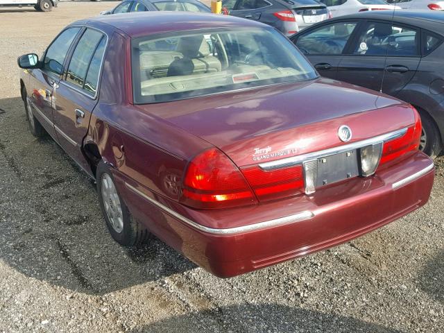 2MEHM75W35X629725 - 2005 MERCURY GRAND MARQ BURGUNDY photo 3