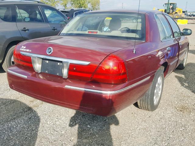 2MEHM75W35X629725 - 2005 MERCURY GRAND MARQ BURGUNDY photo 4