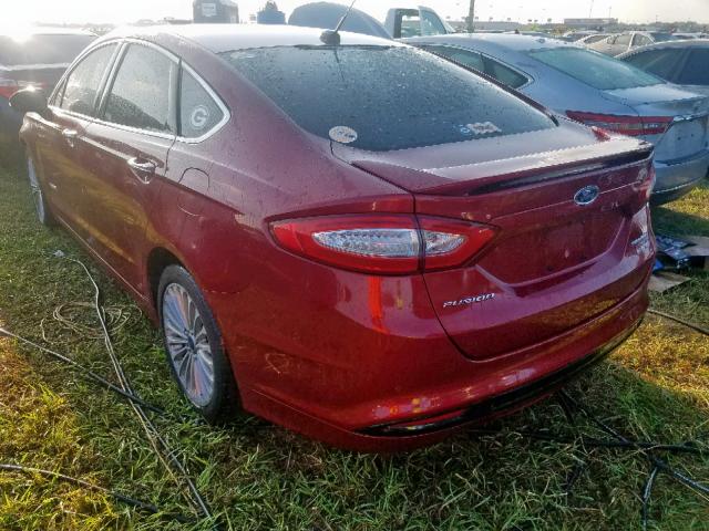 3FA6P0RU6ER376811 - 2014 FORD FUSION TIT MAROON photo 3