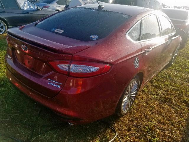 3FA6P0RU6ER376811 - 2014 FORD FUSION TIT MAROON photo 4