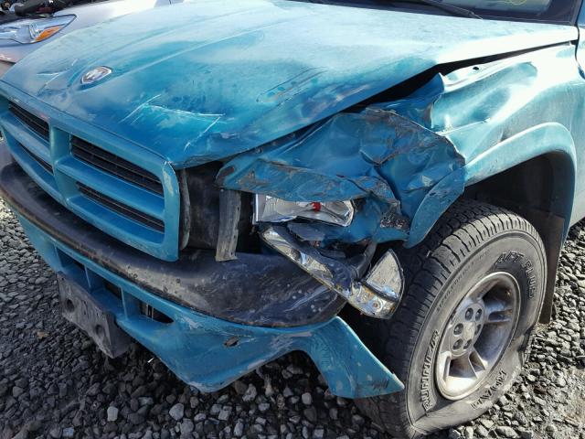 1B7GG23Y5VS270442 - 1997 DODGE DAKOTA BLUE photo 9