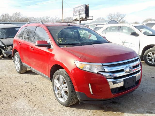 2FMDK3JC0CBA19359 - 2012 FORD EDGE SEL RED photo 1