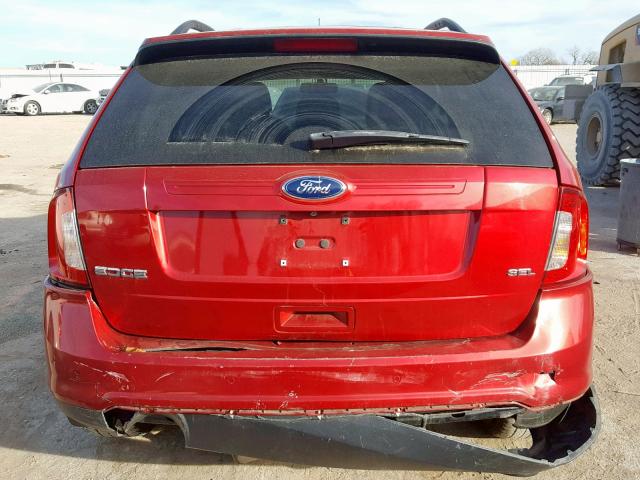 2FMDK3JC0CBA19359 - 2012 FORD EDGE SEL RED photo 9