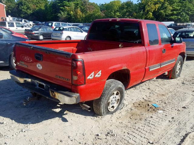 2GCEK19T241331305 - 2004 CHEVROLET SILVERADO RED photo 4