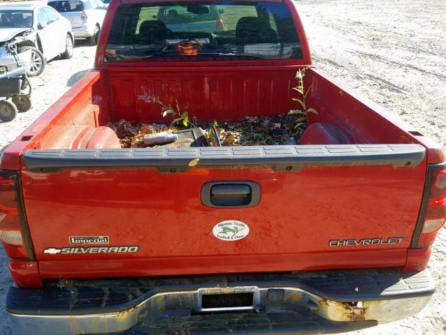 2GCEK19T241331305 - 2004 CHEVROLET SILVERADO RED photo 6