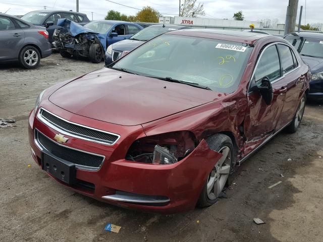 1G1ZJ57B99F161393 - 2009 CHEVROLET MALIBU 2LT RED photo 2