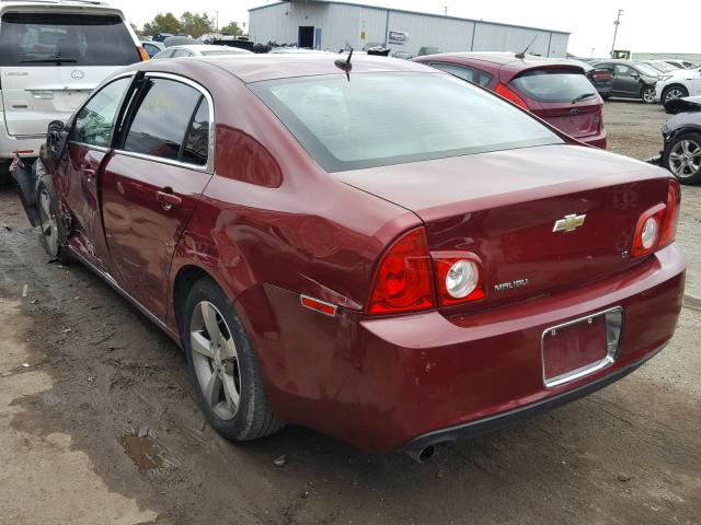 1G1ZJ57B99F161393 - 2009 CHEVROLET MALIBU 2LT RED photo 3