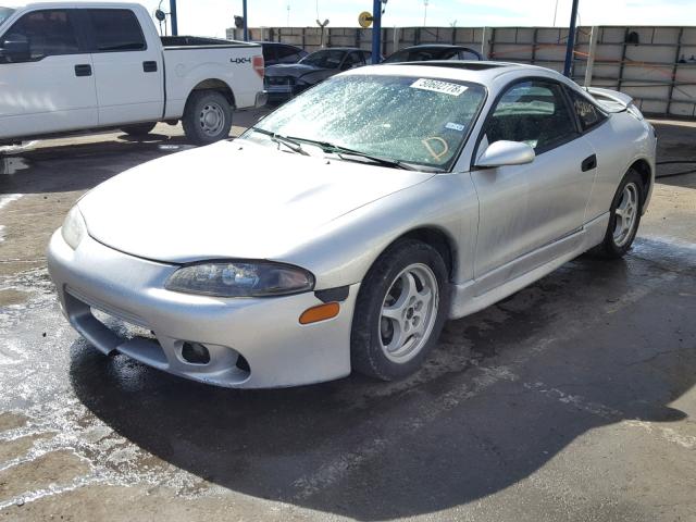 4A3AK44Y2WE143305 - 1998 MITSUBISHI ECLIPSE GS SILVER photo 2