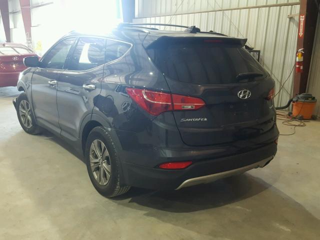 5XYZU3LB7EG150652 - 2014 HYUNDAI SANTA FE S BLUE photo 3