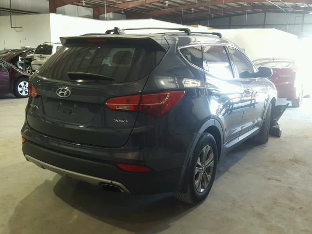 5XYZU3LB7EG150652 - 2014 HYUNDAI SANTA FE S BLUE photo 4