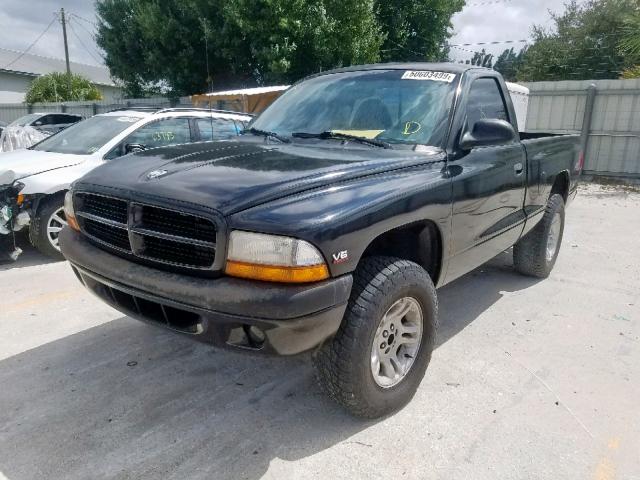 1B7GG26X6XS256684 - 1999 DODGE DAKOTA BLACK photo 2