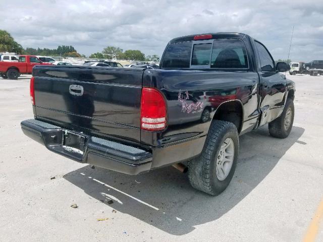 1B7GG26X6XS256684 - 1999 DODGE DAKOTA BLACK photo 4