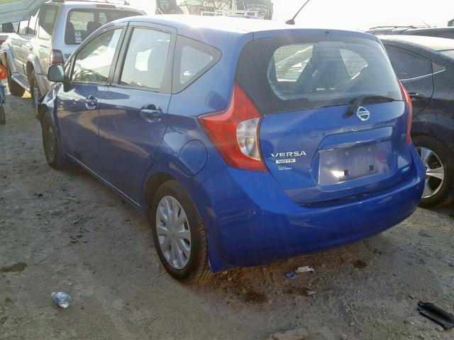 3N1CE2CP8EL411968 - 2014 NISSAN VERSA NOTE BLUE photo 3