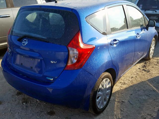 3N1CE2CP8EL411968 - 2014 NISSAN VERSA NOTE BLUE photo 4