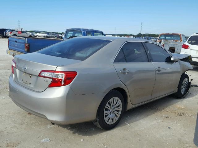 4T4BF1FK8DR326635 - 2013 TOYOTA CAMRY L BEIGE photo 4