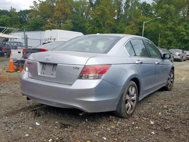 1HGCP368X8A008119 - 2008 HONDA ACCORD EXL SILVER photo 4