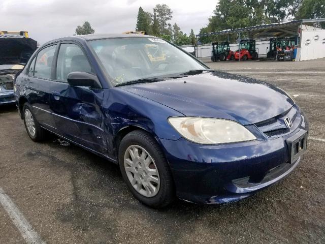 2HGES16594H561793 - 2004 HONDA CIVIC LX BLUE photo 1