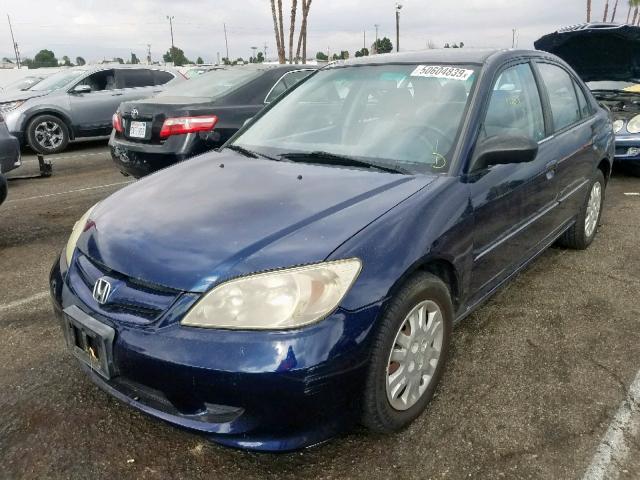 2HGES16594H561793 - 2004 HONDA CIVIC LX BLUE photo 2